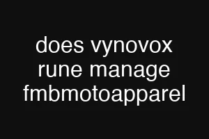 does vynovox rune manage fmbmotoapparel
