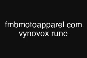 fmbmotoapparel.com vynovox rune